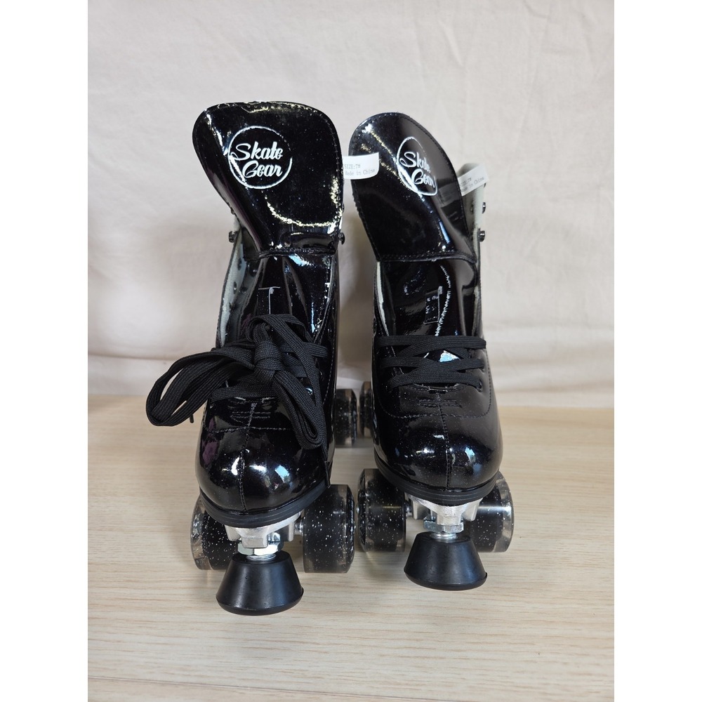 Skate Gear Black Glittery Roller Skates for Women Size 7 - Picture 2 of 12
